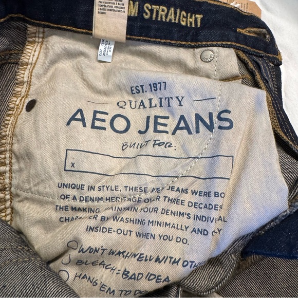 American Eagle Outfitters Men’s Slim Straight jeans, dark wash, NWT, Sz 28/30 - Picture 12 of 13